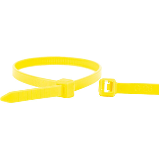 100 stk Kabelstrips 4,8 x 300 mm, gul billede