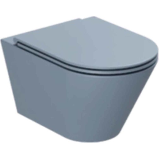 Lavabo Forma v&auml;ggh&auml;ngd toalett, utan spolkant, matt bl&aring;