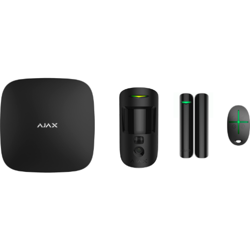 Ajax alarm startsæt med kamera, sort