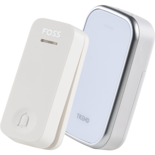 Foss Trend Bluu 1 Novus dørklokke, trådløs, 150 m, hvid