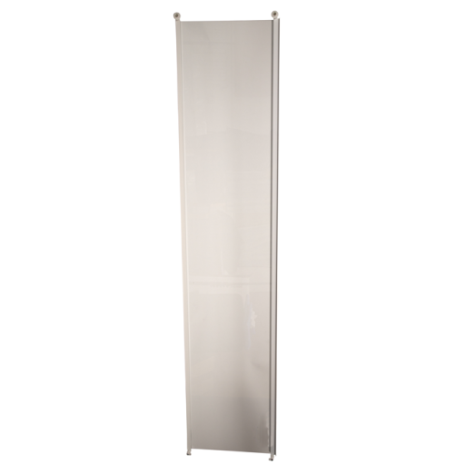 Contura Shower Next skydedør til brusekabine, 90 cm, klart glas, hvid profil