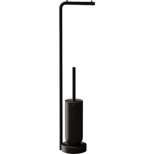 Cosmic Geyser toiletbørste med toiletrulleholder, mat sort