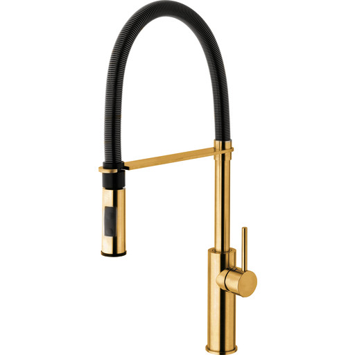 Nicobelli Paffoni Light k&ouml;ksblandare, utdragbar pip, borstad m&auml;ssing