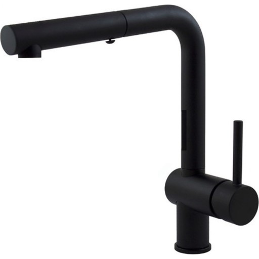 Nicobelli Paffoni Light k&ouml;ksblandare, utdragbar pip, matt svart