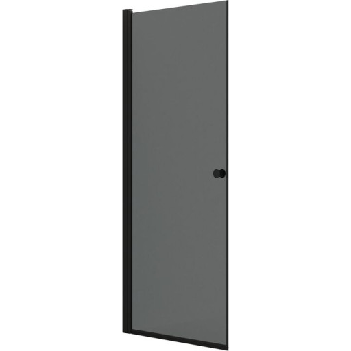 Dansani Match brusedør, model A, 87 cm, tonet glas, sort profil