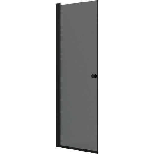 Dansani Match brusedør, model A, 77 cm, tonet glas, sort profil
