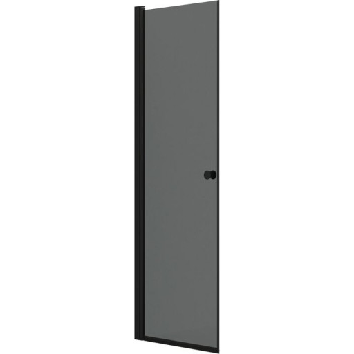 Dansani Match brusedør, model A, 67 cm, tonet glas, sort profil