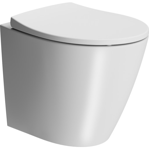 GSI Modo toilet, back-to-wall, uden skyllekant, mat hvid