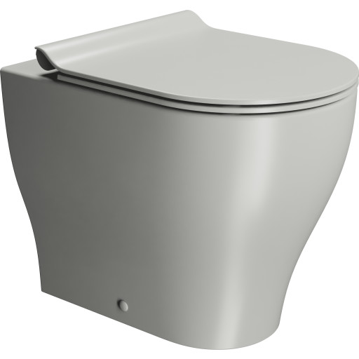 GSI Tono toilet, back-to-wall, uden skyllekant, mat grå