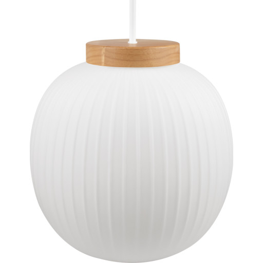 Decor Glass Lantern pendel, hvid/natur