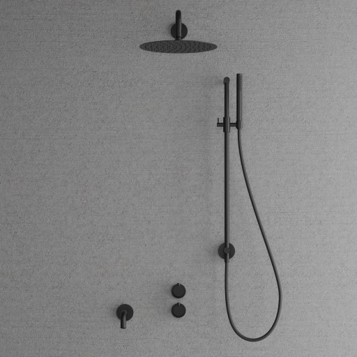 Scandtap Harmonized 6x badkarsblandare med duschset, semi-matt svart