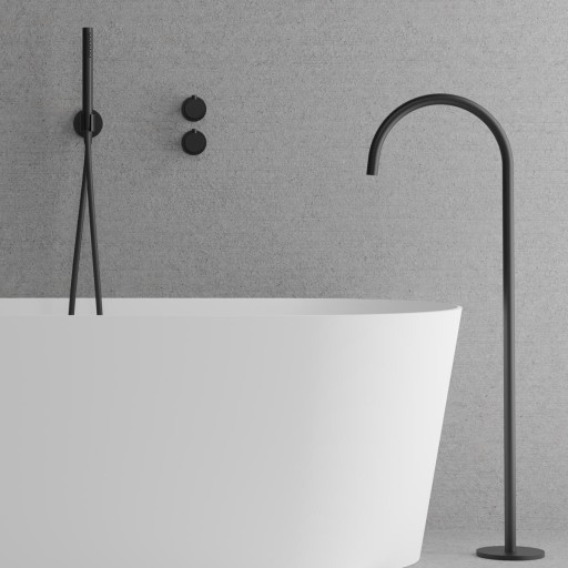 Scandtap Harmonized Bliss 4 kararmatur med brusesæt, semi-mat sort