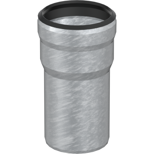 Aco GM-X overgang fra plast til GM-X, Ø50 mm, galvaniseret stål