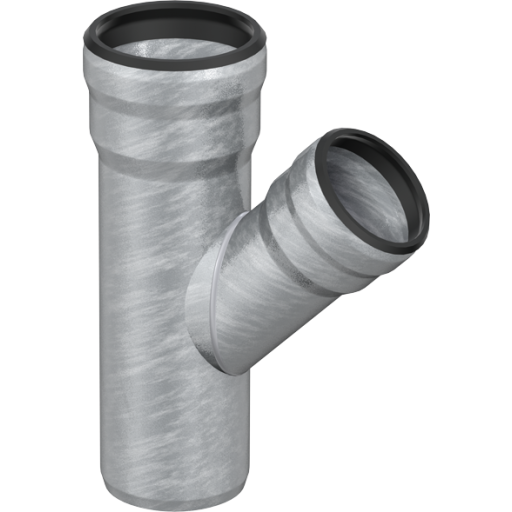 Aco GM-X grenrør, 87°, Ø125x70 mm, galvaniseret stål