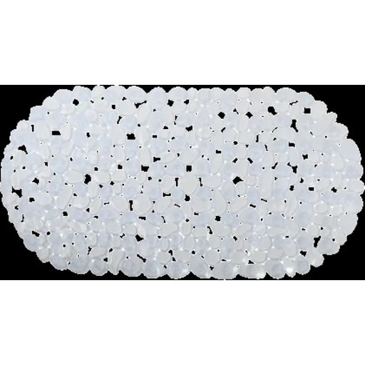 Spirella Galets bademåtte, 68x35 cm, transparent