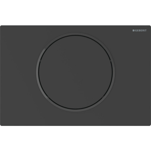 Geberit Sigma 10 round betjeningsplade med skyllestyring, batteri, sort