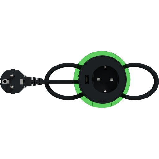 Schneider Electric Unica+ XS bordstikkontakt med USB+C, antracit