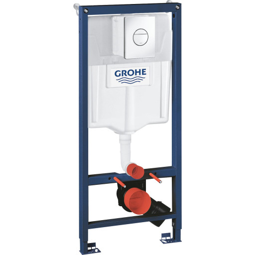 Grohe Rapid SL indbygningscisterne, 113 cm, betjeningsplade, krom billede
