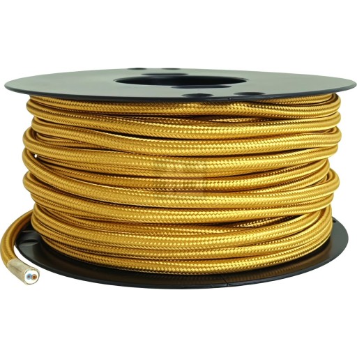 25 meter TBI stofledning, 2x0,75 mm², guld, metervare