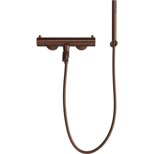 Scandtap Pleasure 4 badkarsblandare med duschset, borstad koppar