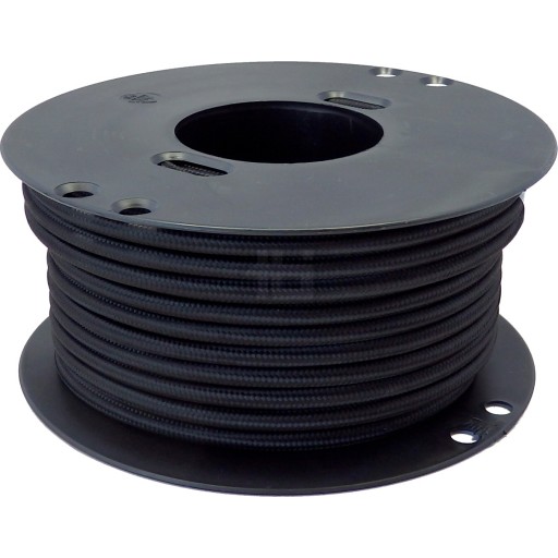 25 meter TBI stofledning, 2x0,75 mm², sort, metervare billede