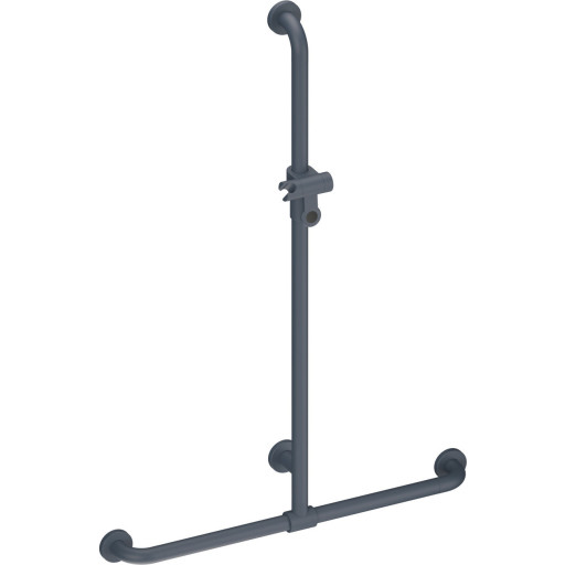 Hewi 801 T støttegreb/brusestang, 96,2x125 cm, mat antracit