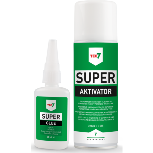 TEC7 superlimsystem, SUPER lim & aktivator, 50 + 200 ml