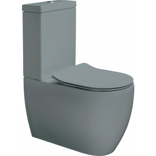 Lavabo Glomp toilet, uden skyllekant, mat grå