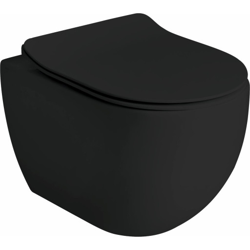 Lavabo Glomp Mini væghængt toilet, uden skyllekant, mat sort