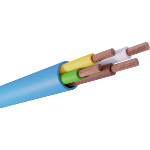 JMV CTS signalkabel, halogenfri, blå, 4x0,75 mm²