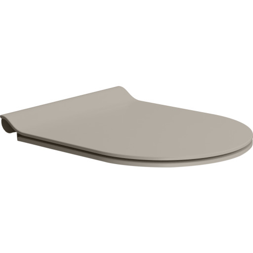 GSI Slim toiletsæde, soft close, aftagelig, mat beige