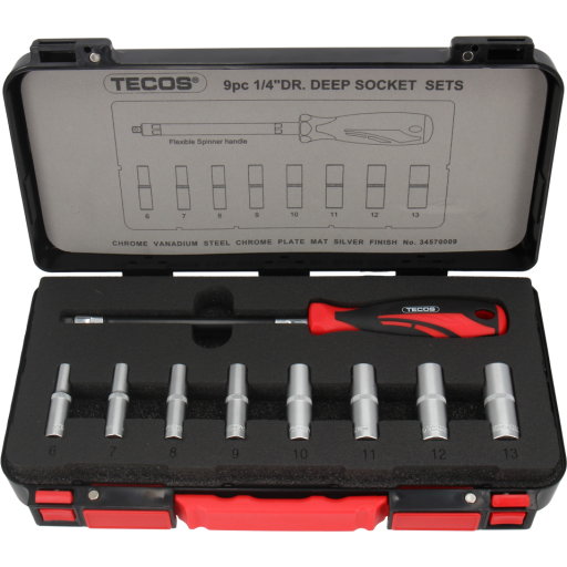 Tecos toppesæt, 6-13 mm billede