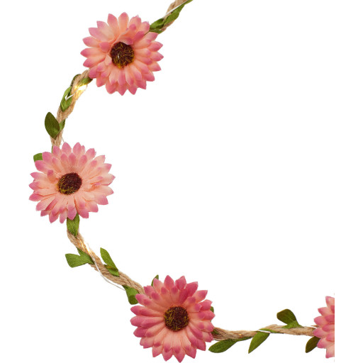 Sirius Flora Sommerblomster lyskæde, 2 meter, rosa