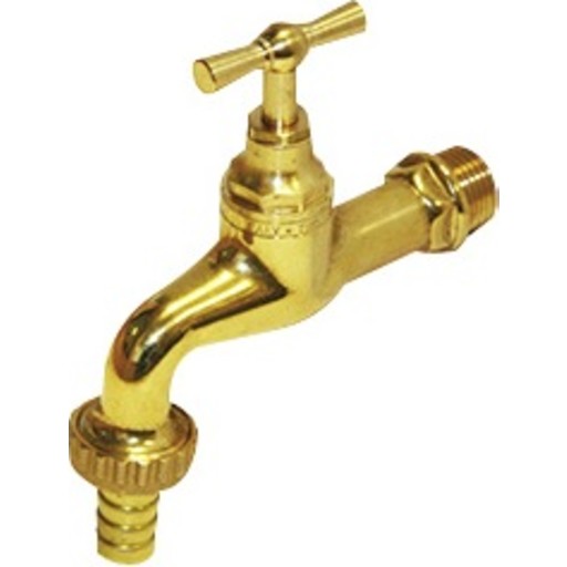 Milton Megatherm aftapventil poleret messing 1/2" nippel