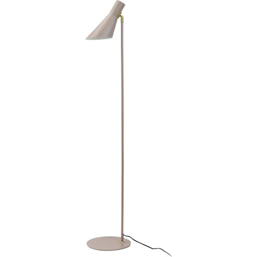 DL12 Gulvlampe, beige/messing, 139 cm, metal - Dyberg Larsen - Stue - Skandinavisk - Rund