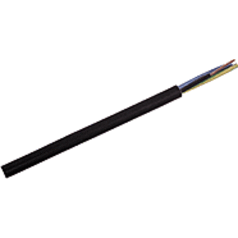 Rund plastledning PKLJ 3G0,75 mm2, sort