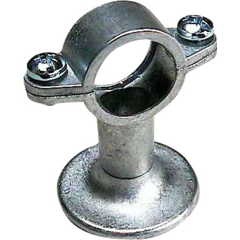 Rörklammer med väggfäste, zink, 3/4"