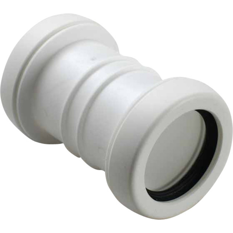 Ostendorf dubbelmuff, Ø50 mm, plast, vit