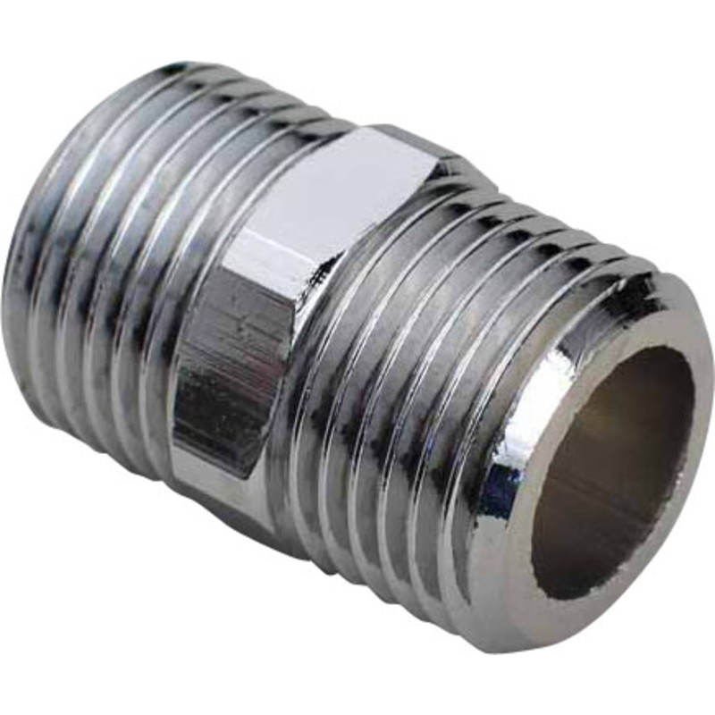 Messing brystnippel, krom, 1/2"