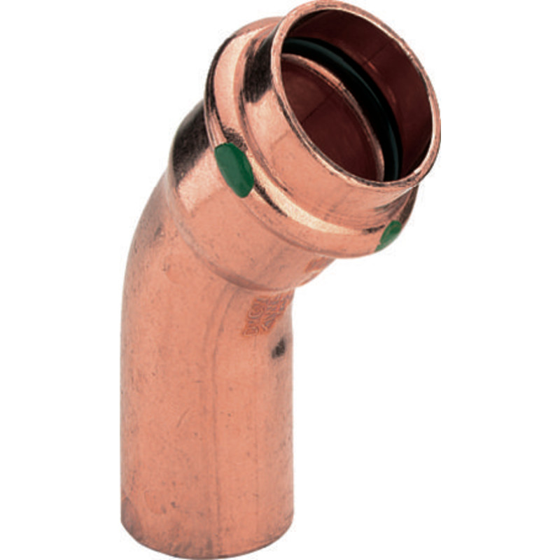 VIEGA Profipress bøjning 22mm 45Gr. af kobber, SC-Contur Press muffe/nippel