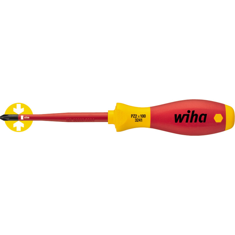 Wiha SoftFinish slimFix PZ2 skruetrækker, 1000V