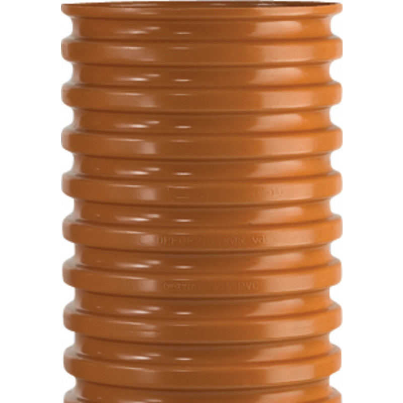 Wavin korrugeret PVC opføringsrør uden muffe 315 mm - 200 cm
