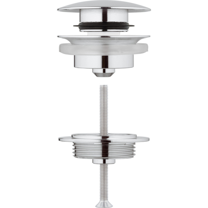 Grohe bottenventil, push-open, krom