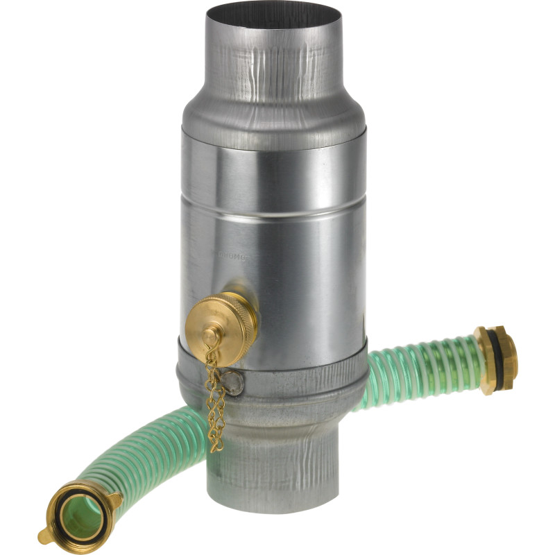VMzinc regnvandssamler, med kobling, Ø87 mm, zink