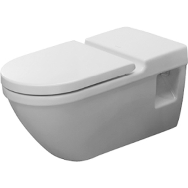 Duravit Stark 3 v&auml;ggh&auml;ngd toalett, reng&ouml;ringsv&auml;nlig, vit