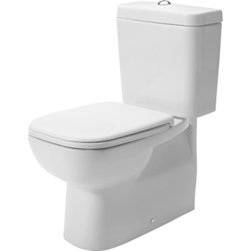 Duravit D-Code toalett, rygg mot v&auml;gg, vit