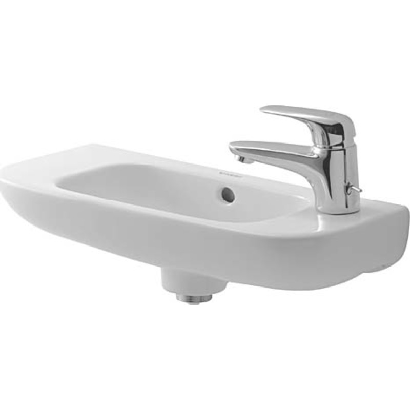 Duravit D-code håndvask 500x220 mm. Hanehul i højre side