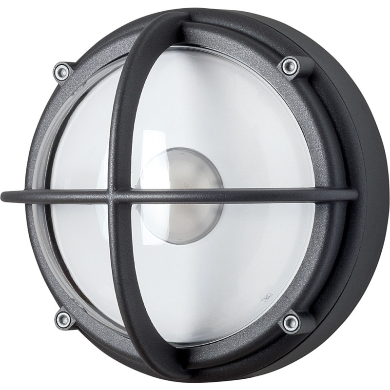 LK Skotlampe LED 6,5w 4000K, (671 lumen), uafskærmet klar, grafitgrå