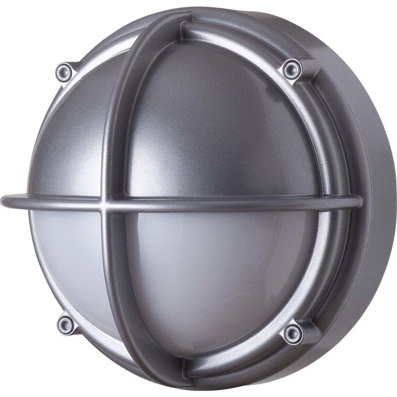 LK Skotlampe LED 6,5w 3000K, (381 lumen), halvafskærmet opal, alufarvet