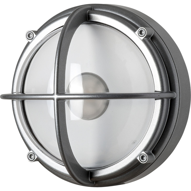 LK Skotlampe LED 6,5w 4000K, (671 lumen), uafskærmet klar, alufarvet